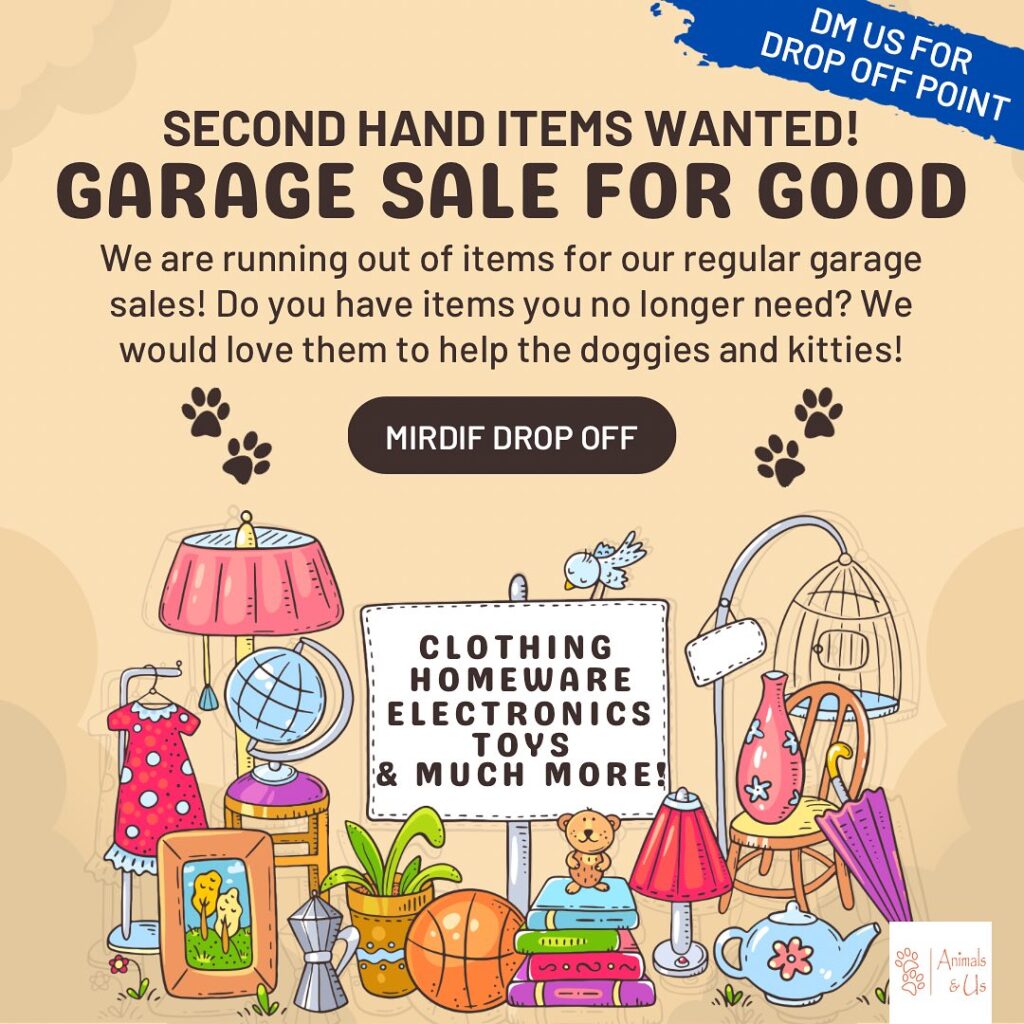 Garage sale for dogs